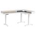 Modern Triple Motor L-Shaped Desk Elegant Workspace Powerful Electric Lift System Wood/Metal Accentuations by Manhattan Comfort | Wayfair W16-12109