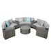 Latitude Run® Wicker/rattan 6 - Person Seating Group w/ Cushions Synthetic Wicker/All - Weather Wicker/Wicker/Rattan | Outdoor Furniture | Wayfair