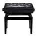 Red Barrel Studio® Elmedin Faux Leather Flip Top Storage Bench Faux Leather/Upholstered/Leather in Black | 22.83 H x 22.83 W x 13.39 D in | Wayfair