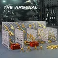 Moc Arsenal Bausteine Spielzeug Set Militär waffen Haus Waffenkammer mit goldenen Waffen Werkzeuge