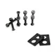 New 6mm Black Color Rubber Gasket 35mm Hard Ware Bolts Skateboard Parts For Longboard Double Rocker