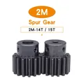 Spur Gear 2 Module-14T/15T Bore Size 6/8/10/12 mm Transmission Gears Blackening SC45# Carbon Steel
