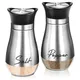 2pcs Stainless Steel Spice Jar Barbecue Salt Sugar Bottle Shaker Pepper Seasoning Can Home Kitchen