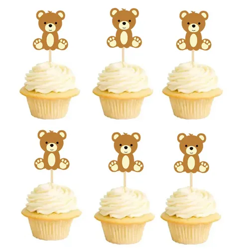 Teddybär Kuchen Dekor Cupcake Topper Kinder Mädchen Baby Dusche Bär Geburtstags feier Kuchen Topper