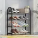 Simple Shoe Rack 4-Layer Plastics Assembled Shoe Rack Space Saving Living Room Trapezoidal Shoes