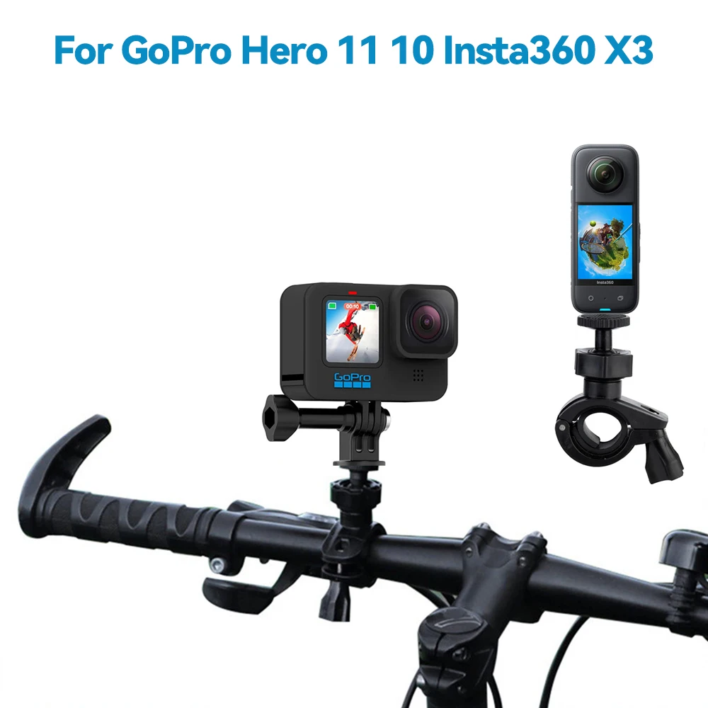 Einstellbare Fahrrad Kamera Halterung Fahrrad Clip für GoPro 13 12 11 10 9 Insta 360X5X4X3X2 GO3 DJI OSMO Action 5 Pro Kamera Image