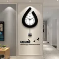 Wall Clock Water Drop Shaped Battery Operated Wall Clock Silent Elegant Wall Clock For Living Room