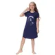 Kinder Mädchen Nachtwäsche Kinder Teenager niedlichen Cartoon Muster Nachthemd lässig atmungsaktiv