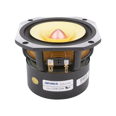 AIYIMA 1PC 4Inch Audio Speaker 4Ohm 8Ohm 25W Full Range Hifi Loudspeaker Bullet Rubber Edge Column For DIY Home Theatre