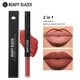 Beauty Glazed 2 In 1 Matte Lipliner Long-Lasting Lipstick Waterproof High Pigment Matte Lip Makeup