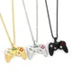 Retro Gamepad With Rhinestones Necklace for Women Men Game Controller Pendant Choker Charms