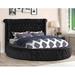Rosdorf Park Knittle Sleigh Bed Upholstered/Velvet in Black | Queen | Wayfair 6537C5338DE34CA1AED4F5D8E8BA75FB