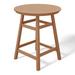 Winston Porter Rovena Round 34.9" Outdoor Bar Table Plastic in Brown | 37 H x 34.9 W x 34.9 D in | Wayfair CA5B6EA68CDA43E2A0A56D9C8D3E7C97