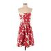 Cynthia Cynthia Steffe Casual Dress: Red Print Dresses - Women's Size 4