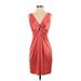 BCBGMAXAZRIA Cocktail Dress: Red Dresses - Women's Size Small Petite