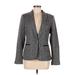 Tommy Hilfiger Blazer Jacket: Gray Chevron/Herringbone Jackets & Outerwear - Women's Size 8