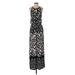 Shoreline Casual Dress - Maxi: Black Zebra Print Dresses - Women's Size Small