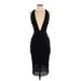 Bec & Bridge Cocktail Dress - Midi Halter Sleeveless: Black Print Dresses - Women's Size 2