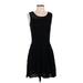 Cynthia Rowley TJX Casual Dress - A-Line Scoop Neck Sleeveless: Black Print Dresses - Women's Size Small