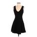 Forever 21 Casual Dress - Mini Scoop Neck Sleeveless: Black Print Dresses - Women's Size Small