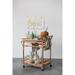 Hand-Woven Rattan 2-Tier Bar Cart on Wheels - 31.9"L x 19.3"W x 33.9"H