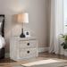 Farmhouse Style 2 Drawers Nightstand End Table for Bedroom,Living Room