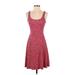 Old Navy Casual Dress - A-Line Scoop Neck Sleeveless: Red Floral Dresses - New - Women's Size X-Small