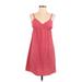 Victoria's Secret Casual Dress - A-Line V Neck Sleeveless: Pink Solid Dresses - Women's Size Small