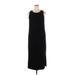 Banana Republic Casual Dress - Shift Crew Neck Sleeveless: Black Print Dresses - Women's Size X-Large