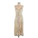 Comptoir des Cotonniers Casual Dress - Midi V-Neck Sleeveless: Tan Dresses - Women's Size Small