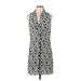 Collective Concepts Casual Dress - Mini V-Neck Sleeveless: Gray Dresses - Women's Size Small