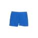 Adidas Athletic Shorts: Blue Solid Activewear - Women's Size Medium