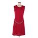 St. John Collection Casual Dress - DropWaist: Burgundy Dresses - Women's Size 6