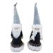 Nordic Mr and Mrs Santa Gnomes Christmas Figurines - 24.5" - Gray - Set of 2