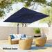 AOOLIMICS 11.5x9ft Outdoor Cantilever Umbrella w/Cross Base,Patio Offset Aluminum Umbrella