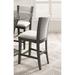 2pc Contemporary Counter Height Dining Chair Gray Upholstered Seat and Back Wooden Dining Room Wooden Furniture