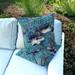 HomeRoots Set of Two 16" X 16" Blue and Green Butterfly Blown Seam Floral Indoor Outdoor Throw Pillow