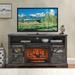 60 Inch Electric Fireplace TV Stand with Dark Rustic Oak Finish