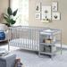 Modern 3-in-1 Solid Wood Convertible Crib and Changer Combo
