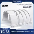 TEUCER PSU Extension Câble Kit Tout Blanc Câble Solide Chlor350 mm ATX24Pin PCI-E8Pin CPU8Pin Avec