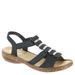 Rieker Regina 50 - Womens Euro 40 US 8.5 - 9 Metallic Sandal Medium