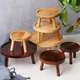 Support de Base de Pot de Fleur de Table de Plante en Bois Tabouret Rond Présentoir pour Pots de