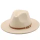 Chapeau Fedora à large bord pour femmes et hommes chapeaux en feutre de laine chapeau Jazz ander