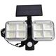 3 modes capteur de mouvement solaire applique murale extérieure led cob projecteur lampe double tête rotative 270 grand angle étanche pour mur extérieur cour jardin éclairage lumières décoratives