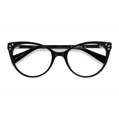 Female s horn Black Acetate, Metal Prescription eyeglasses - Eyebuydirect s Beauty