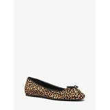 Nori Leopard Print Calf Hair Ballet Flat