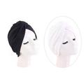 Lot de 2 bonnets de chimio élastiques avec nœud torsadé plissé, hijab, bonnet, bonnet pour patient atteint de cancer, accessoires de perte de cheveux, ramadan, arabe, musulman, islamique