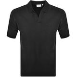 Open Placket Polo T Shirt - Black - Calvin Klein T-Shirts