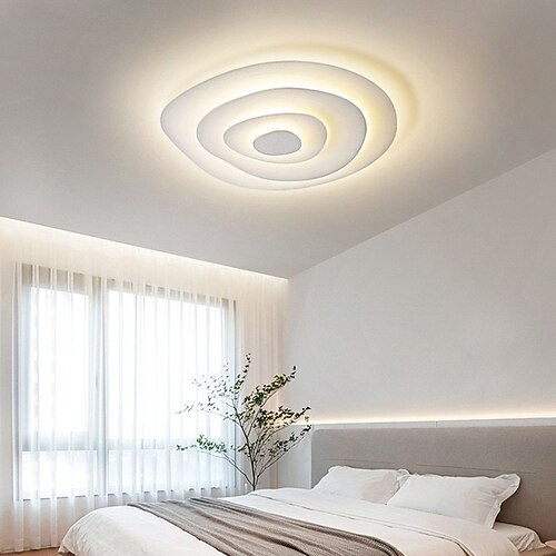 LED-Deckenleuchte, 1 Licht, warmweißes Licht, 45/60/80 cm, Metall, rund, Terrassen, nordische kreative Atmosphäre, Schlafzimmer, Wohnzimmer, 110–240 V Image