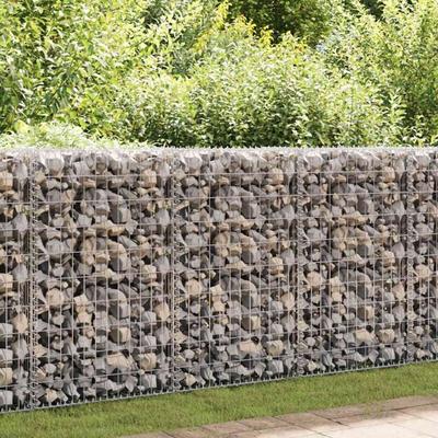 Vidaxl - Gabionenwand mit Abdeckung Verzinkter Stahl 600×30×100 cm Image